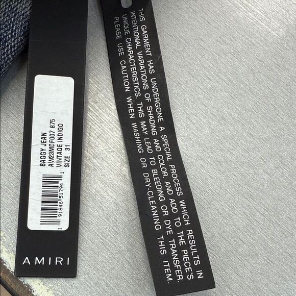 AMIRI Relaxed Fit Blue and Tan Jeans - Picture 16 of 16